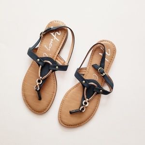 NEW Teal Strappy Womens Sandals Size 7.5